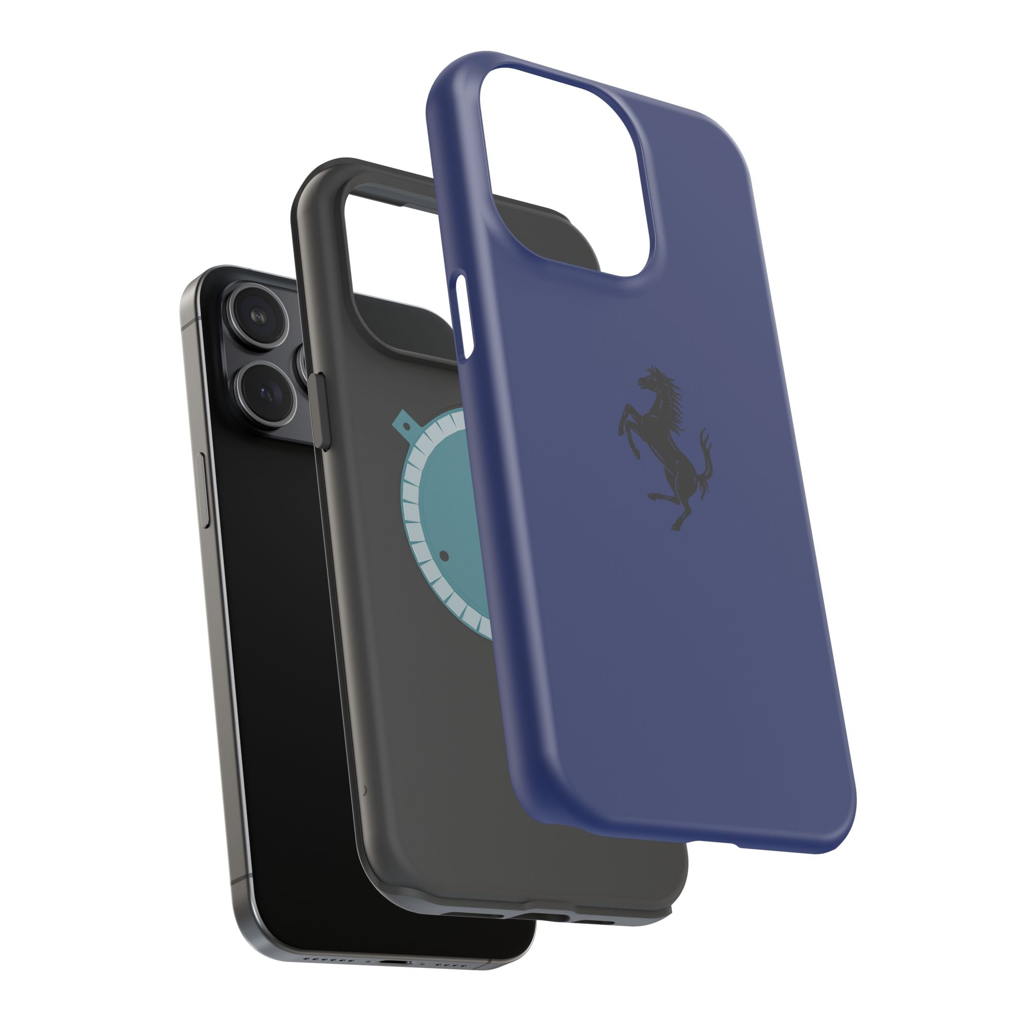 Ferrari horse blu pozzi inspired Magnetic Tough Cases