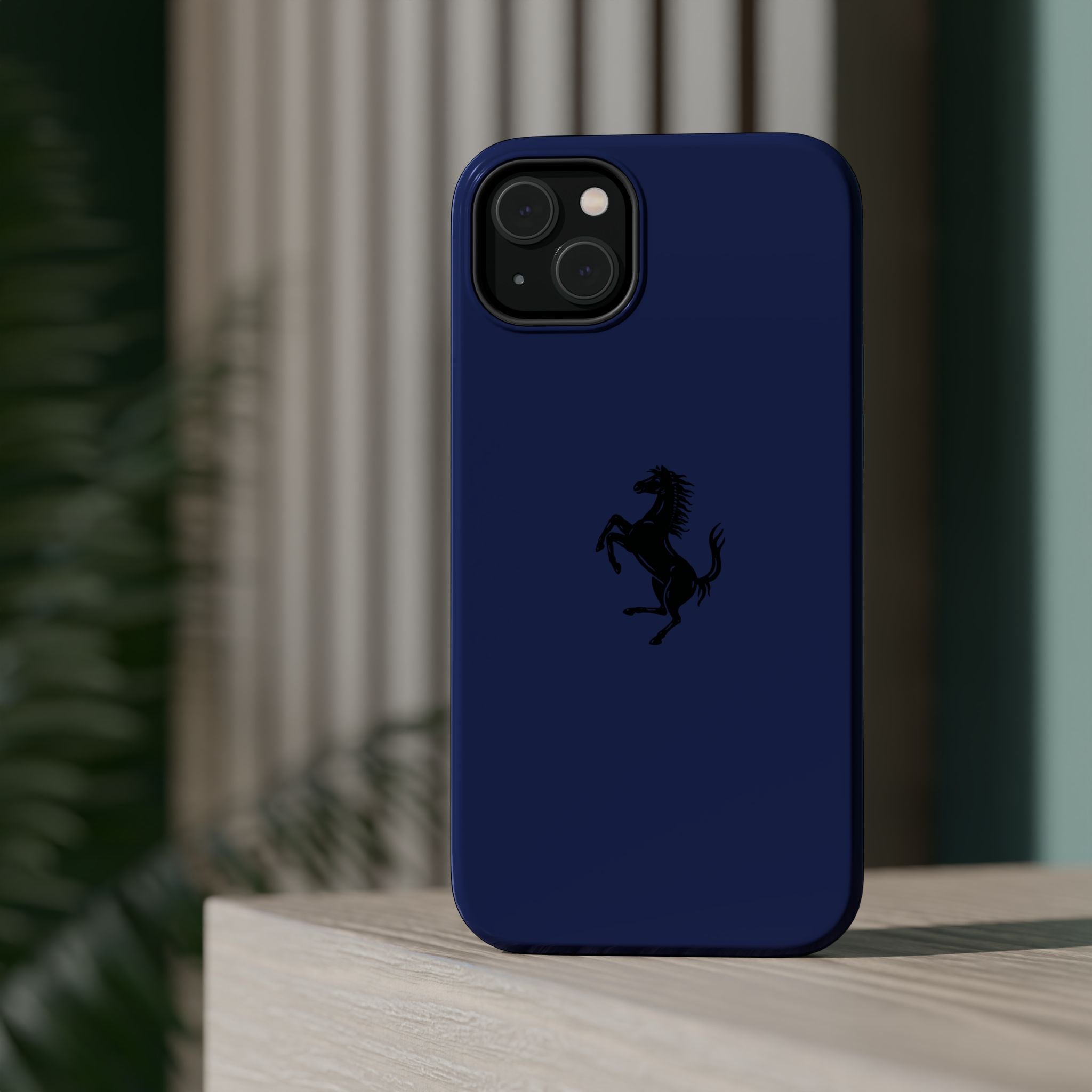 Ferrari horse Blue pozzi inspired Magnetic Tough Cases
