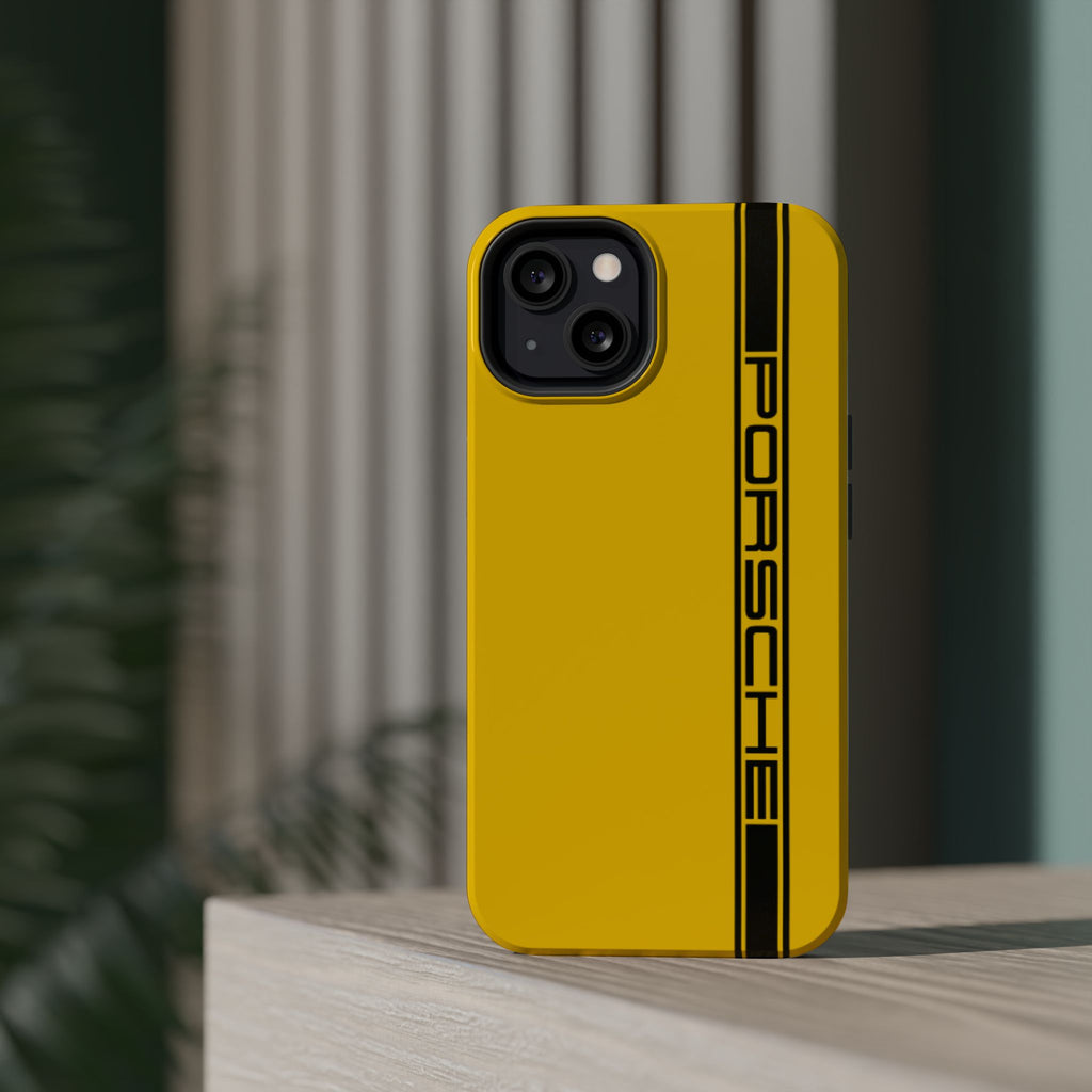 Porsche Speed yellow inspired Magnetic Tough Cases