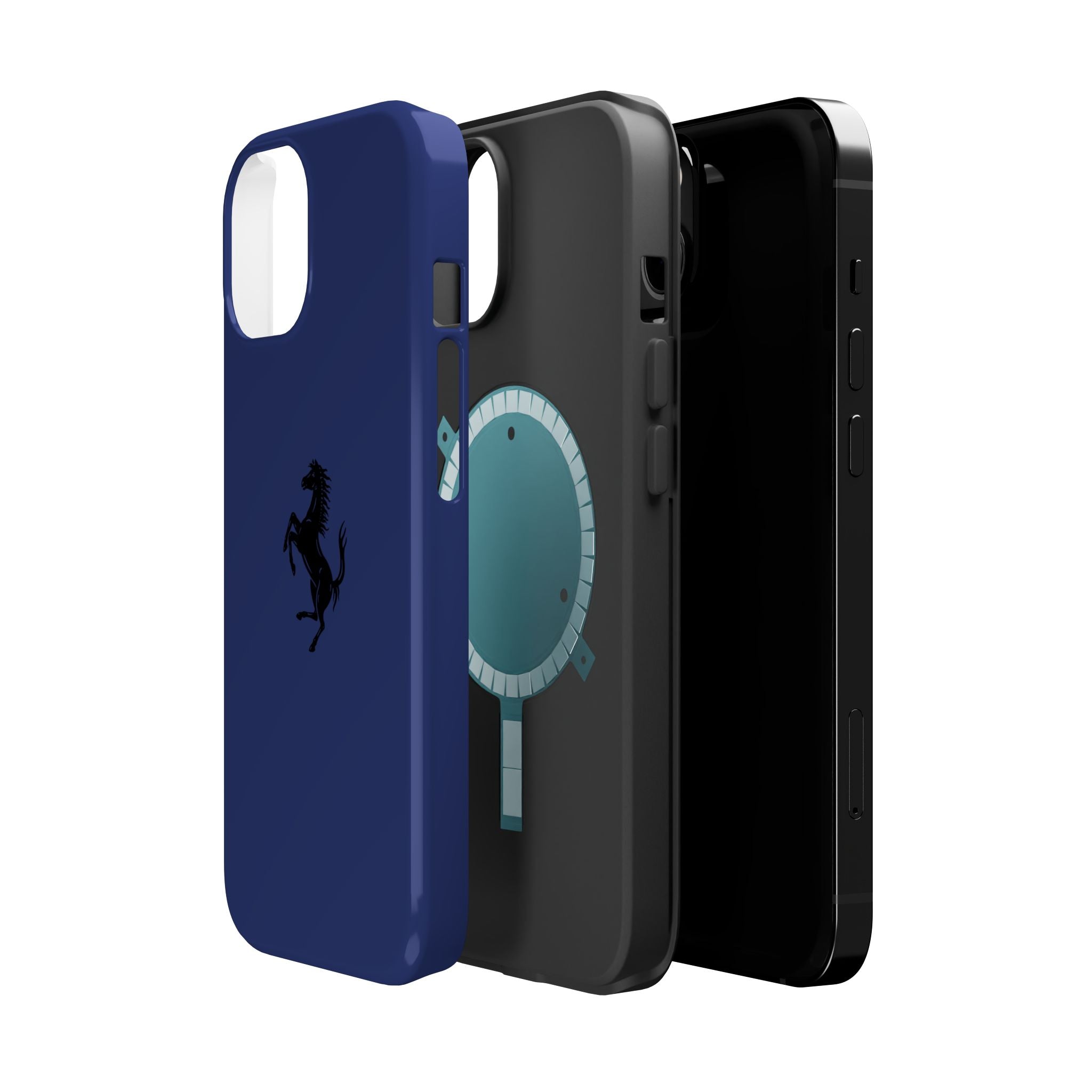 Ferrari horse blu pozzi inspired Magnetic Tough Cases
