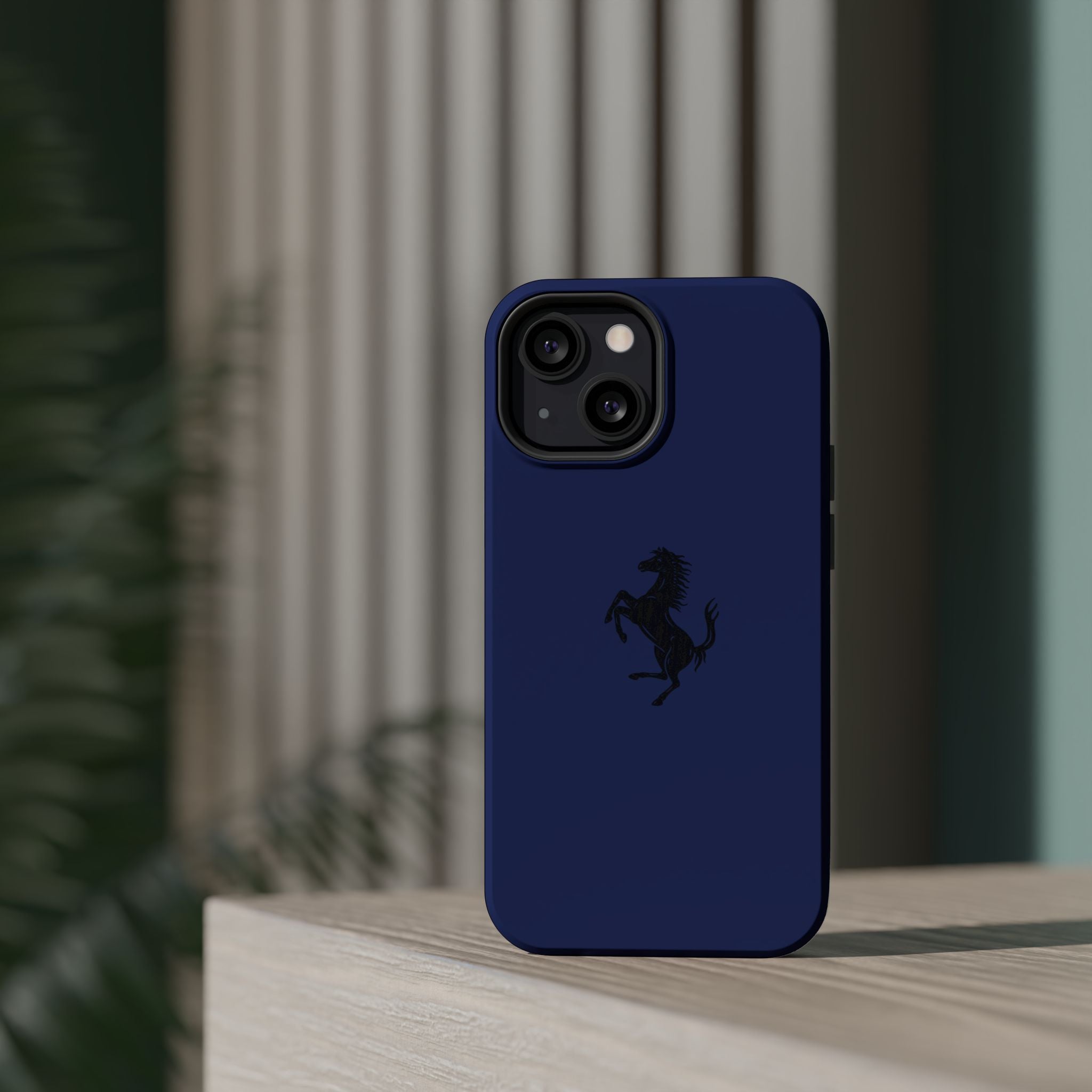 Ferrari horse Blue pozzi inspired Magnetic Tough Cases