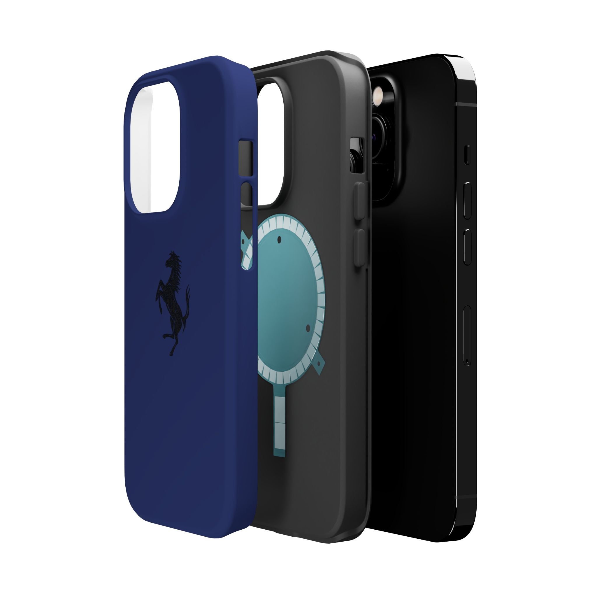 Ferrari horse blu pozzi inspired Magnetic Tough Cases