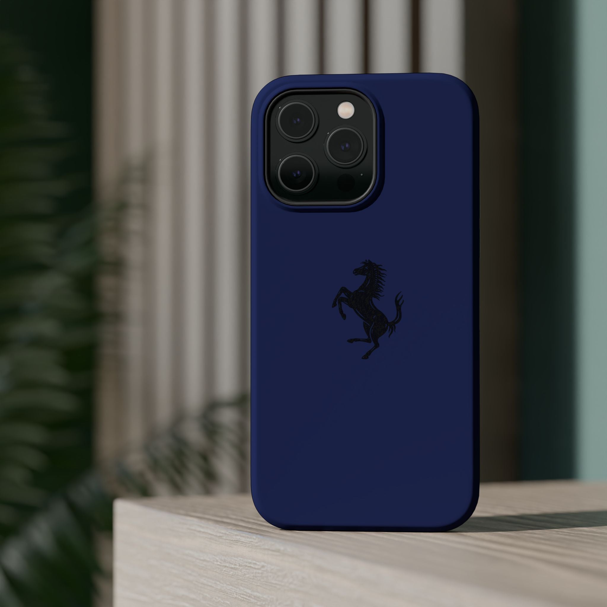Ferrari horse Blue pozzi inspired Magnetic Tough Cases