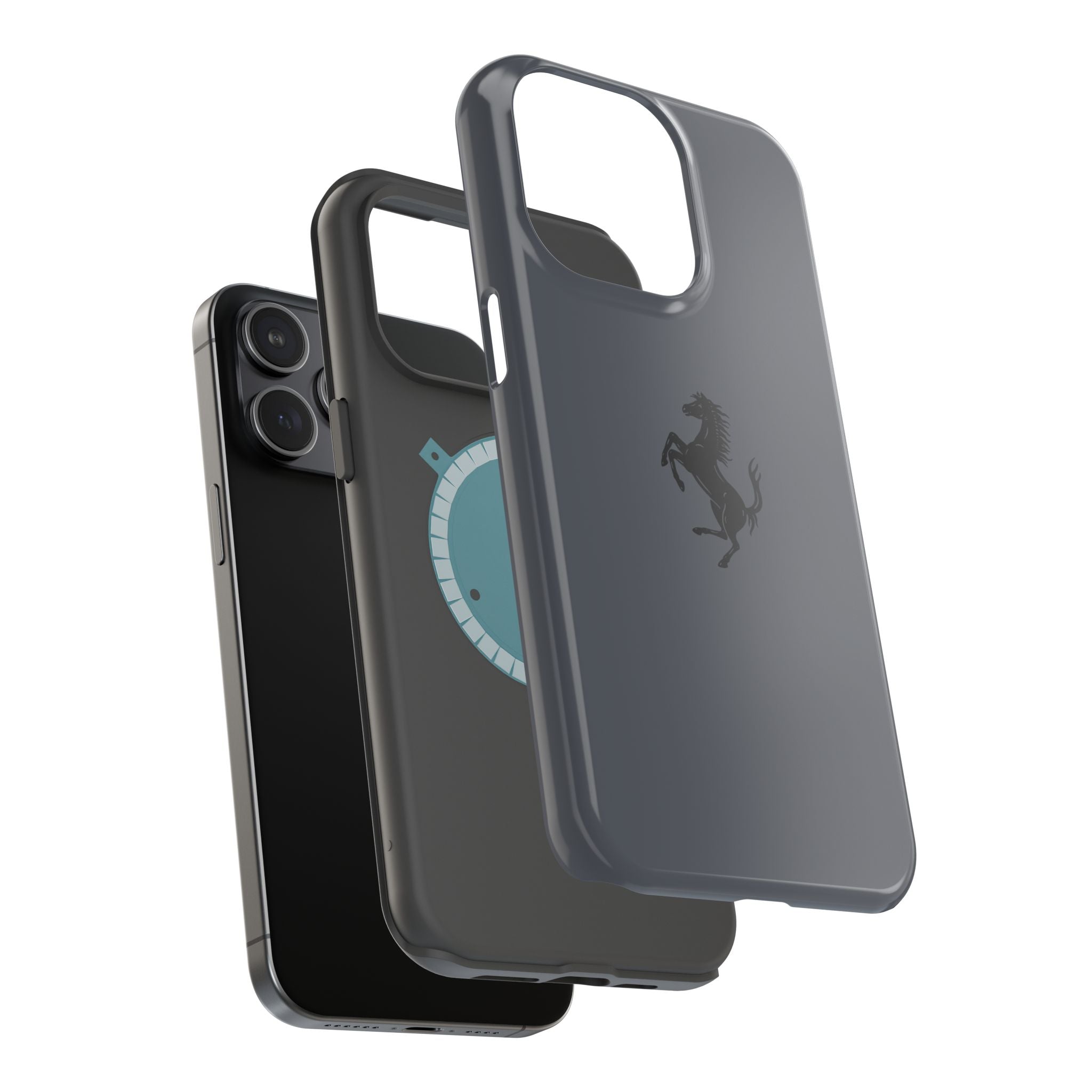 Ferrari horse Grigio silverstone inspired Magnetic Tough Cases