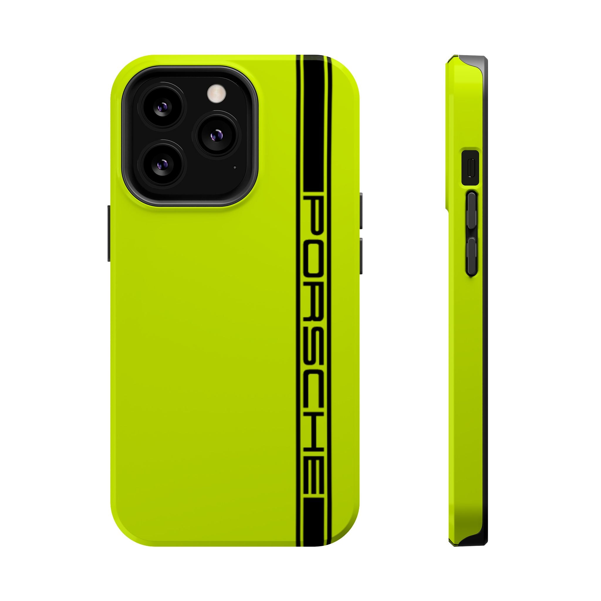 Porsche Acid Green Magnetic Tough Cases