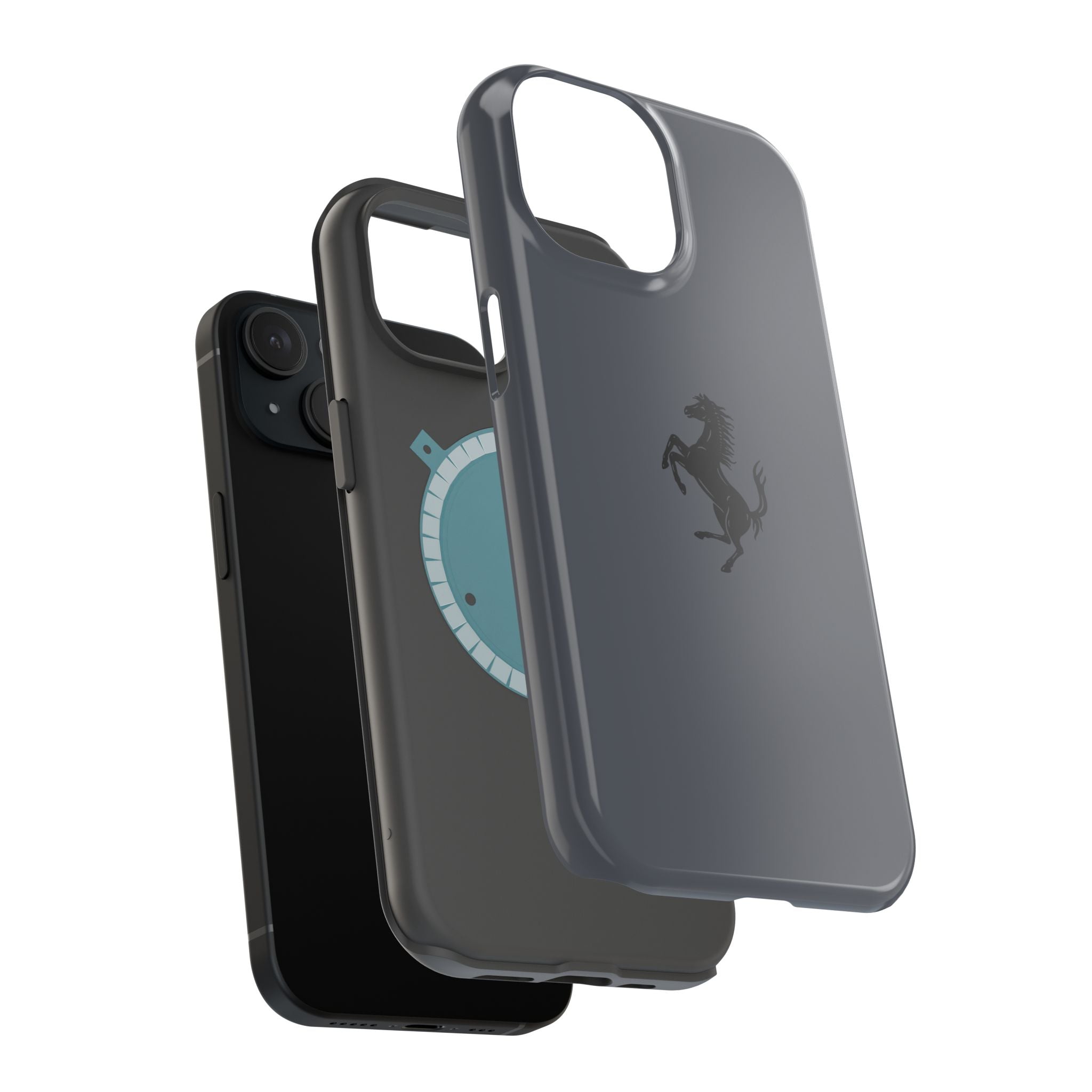 Ferrari horse Grigio silverstone inspired Magnetic Tough Cases