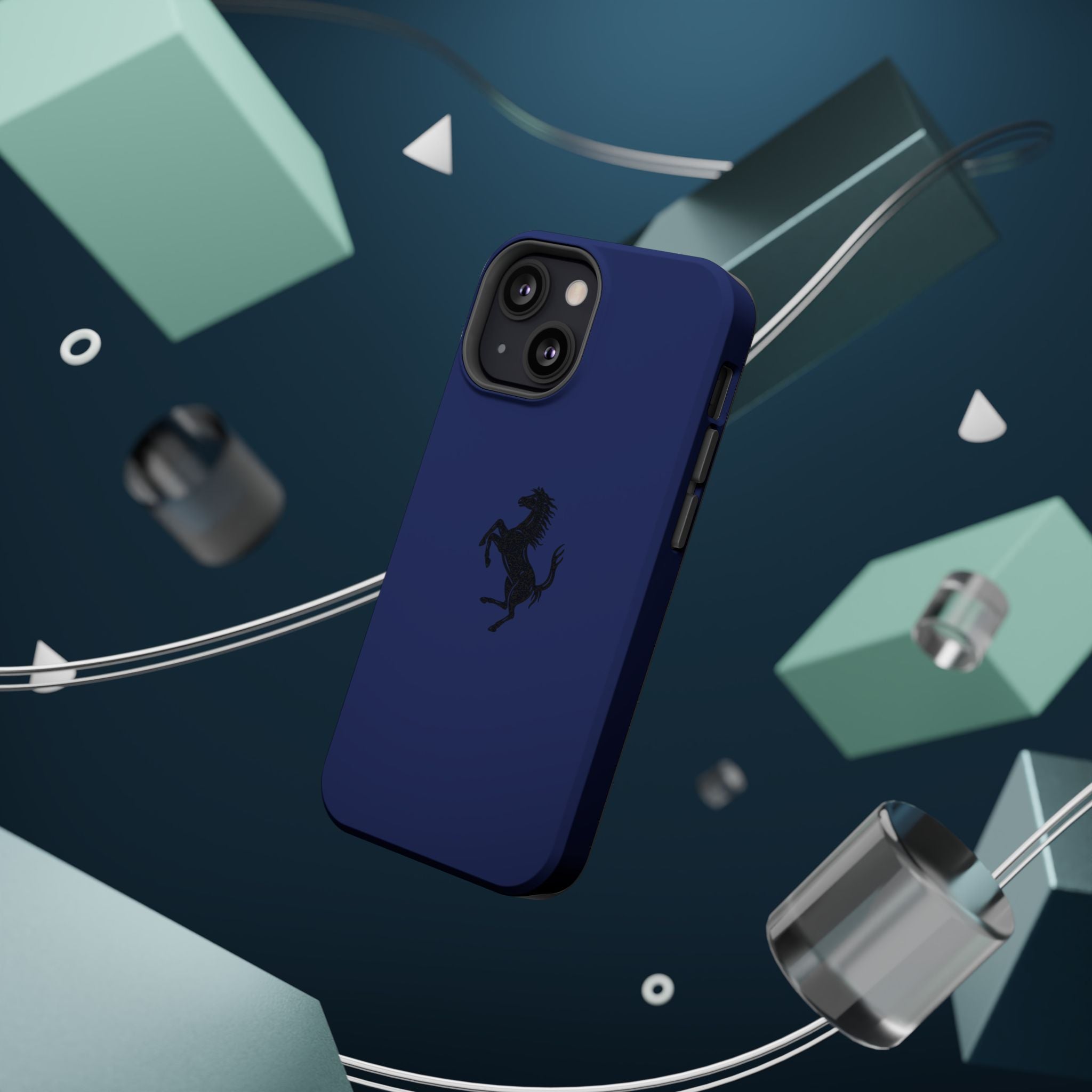 Ferrari horse blu pozzi inspired Magnetic Tough Cases