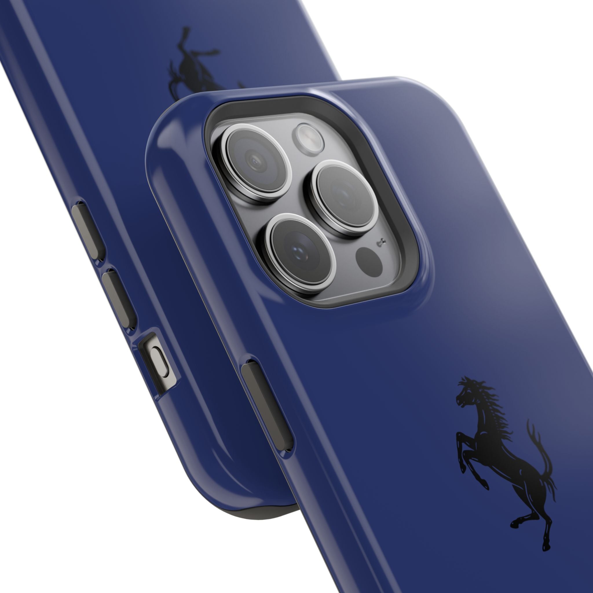 Ferrari horse Blue pozzi inspired Magnetic Tough Cases