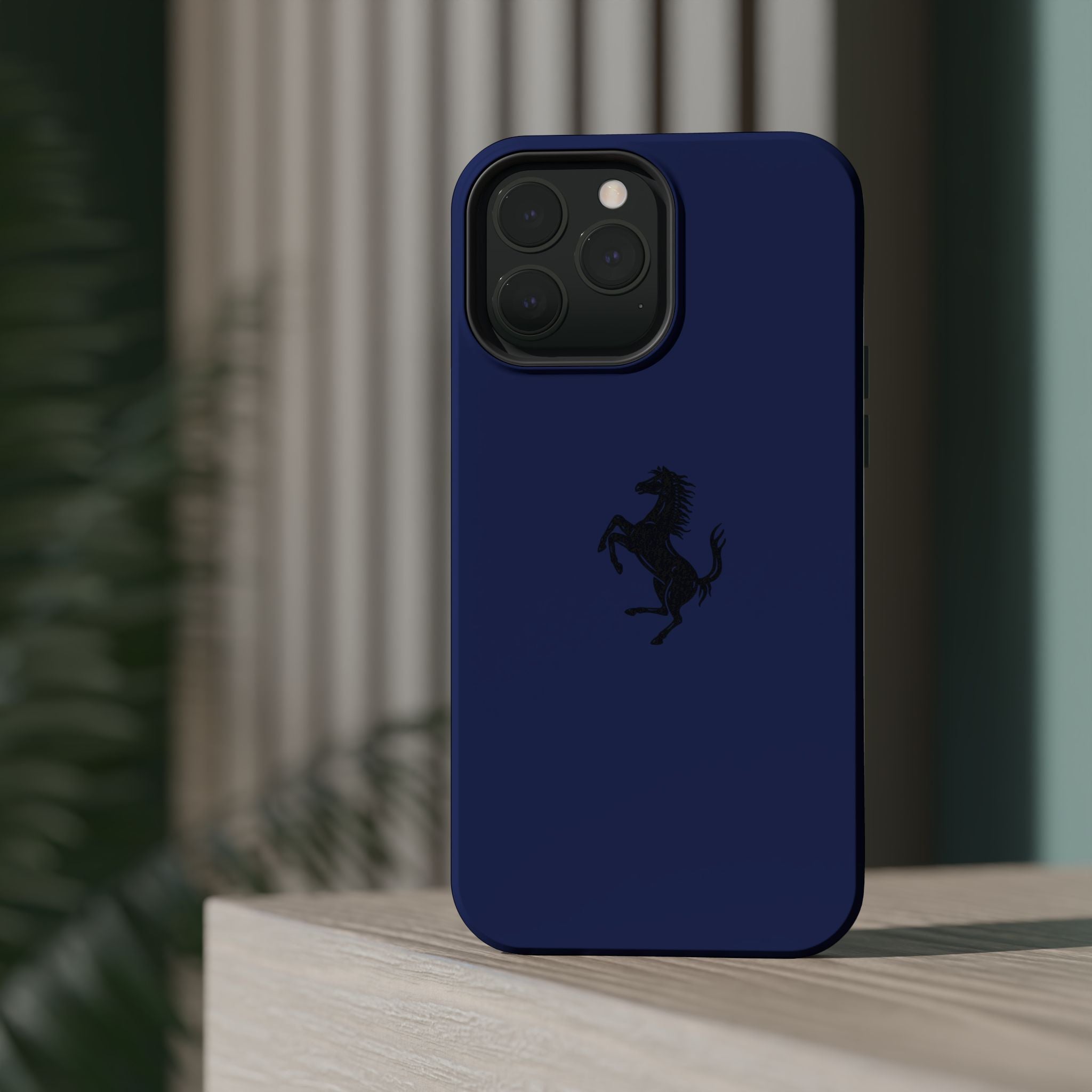 Ferrari horse Blue pozzi inspired Magnetic Tough Cases