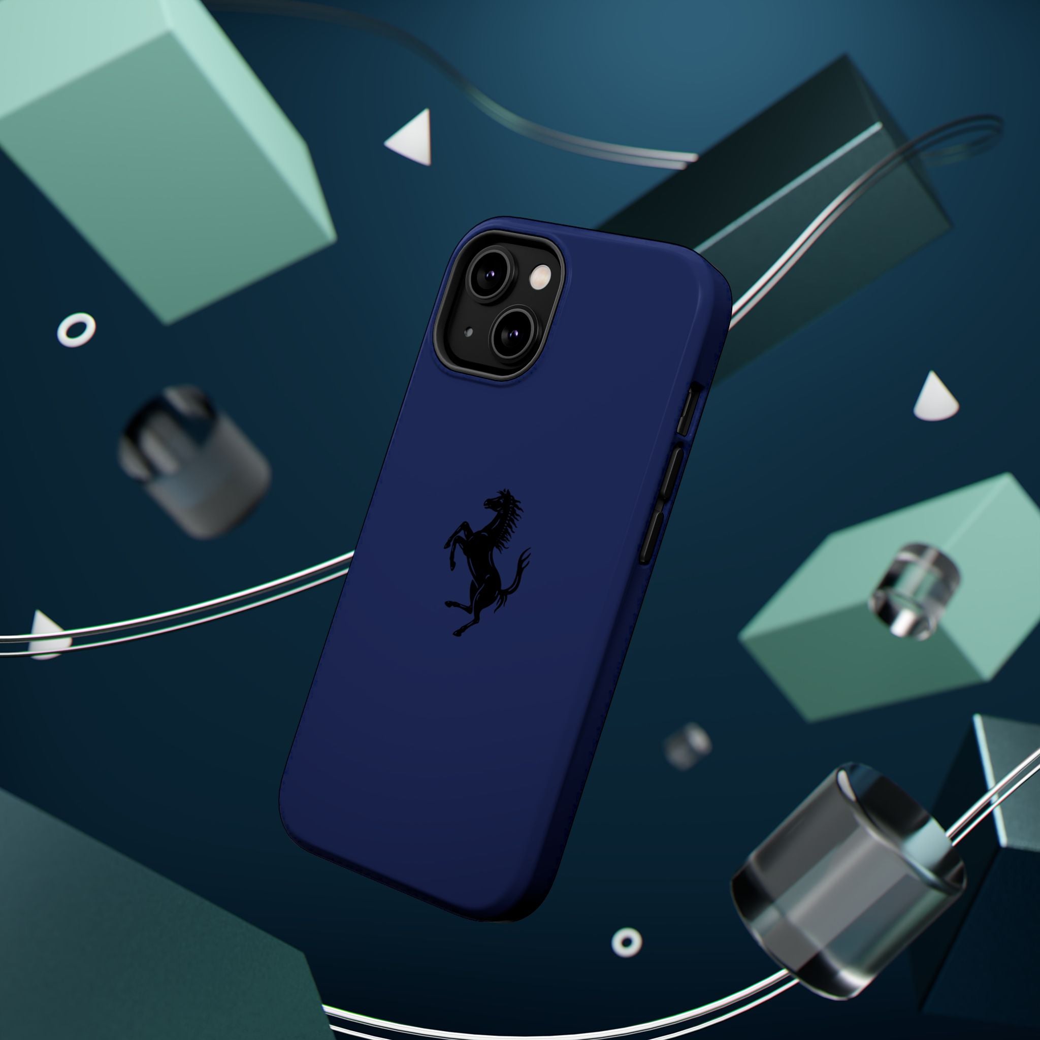 Ferrari horse blu pozzi inspired Magnetic Tough Cases