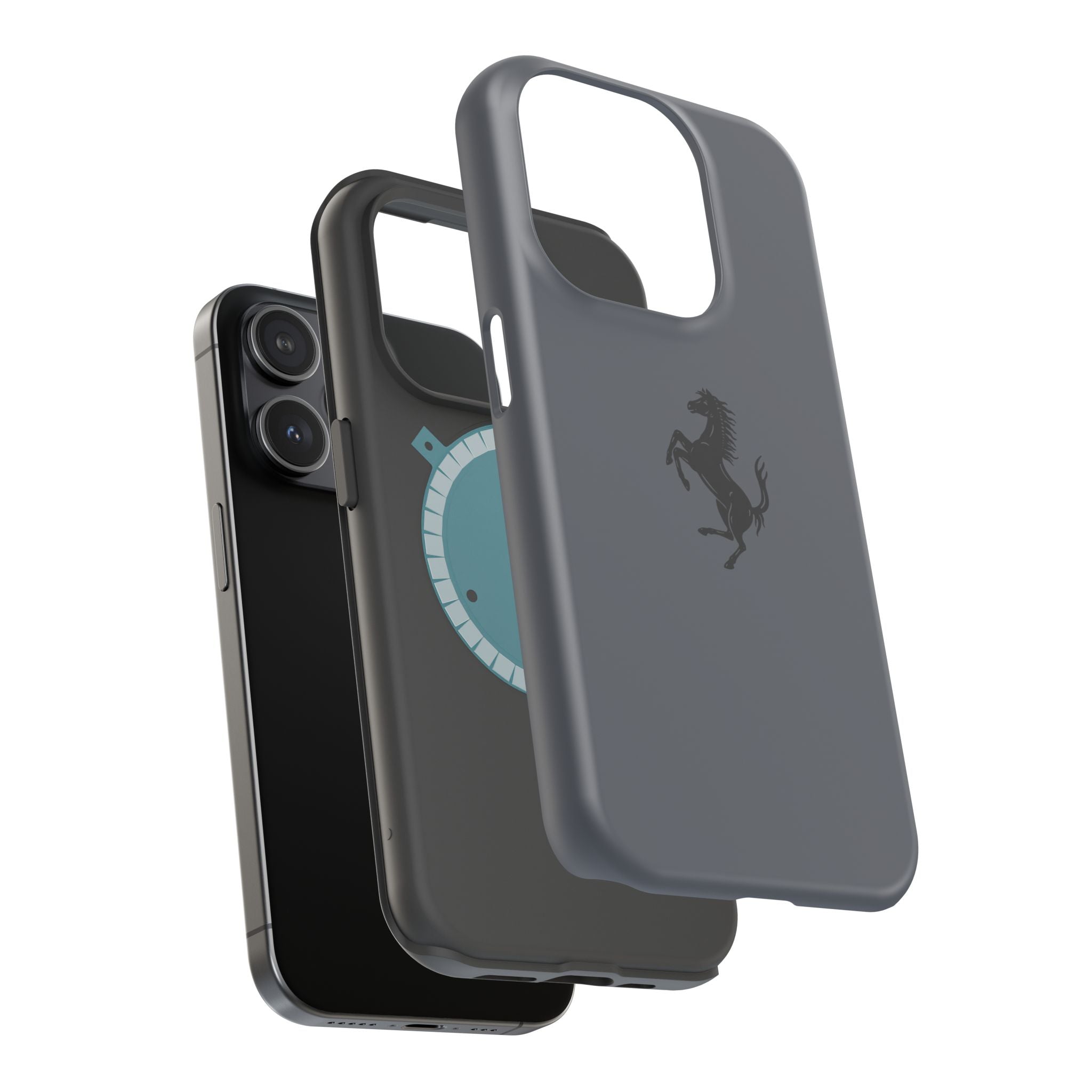 Ferrari horse Grigio silverstone inspired Magnetic Tough Cases
