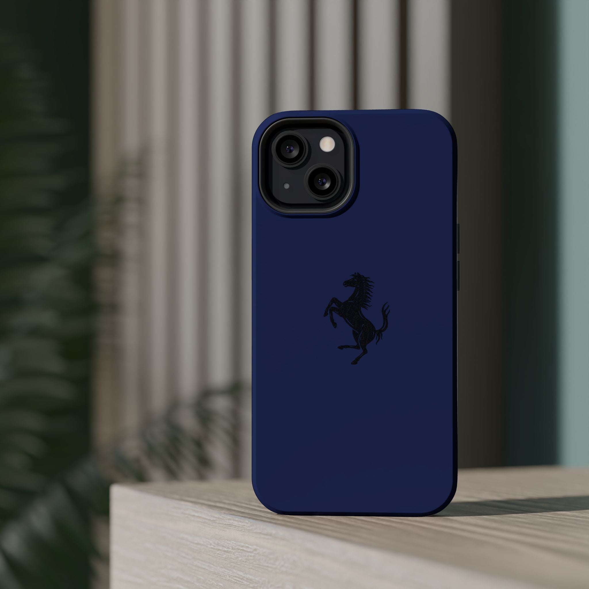 Ferrari horse Blue pozzi inspired Magnetic Tough Cases