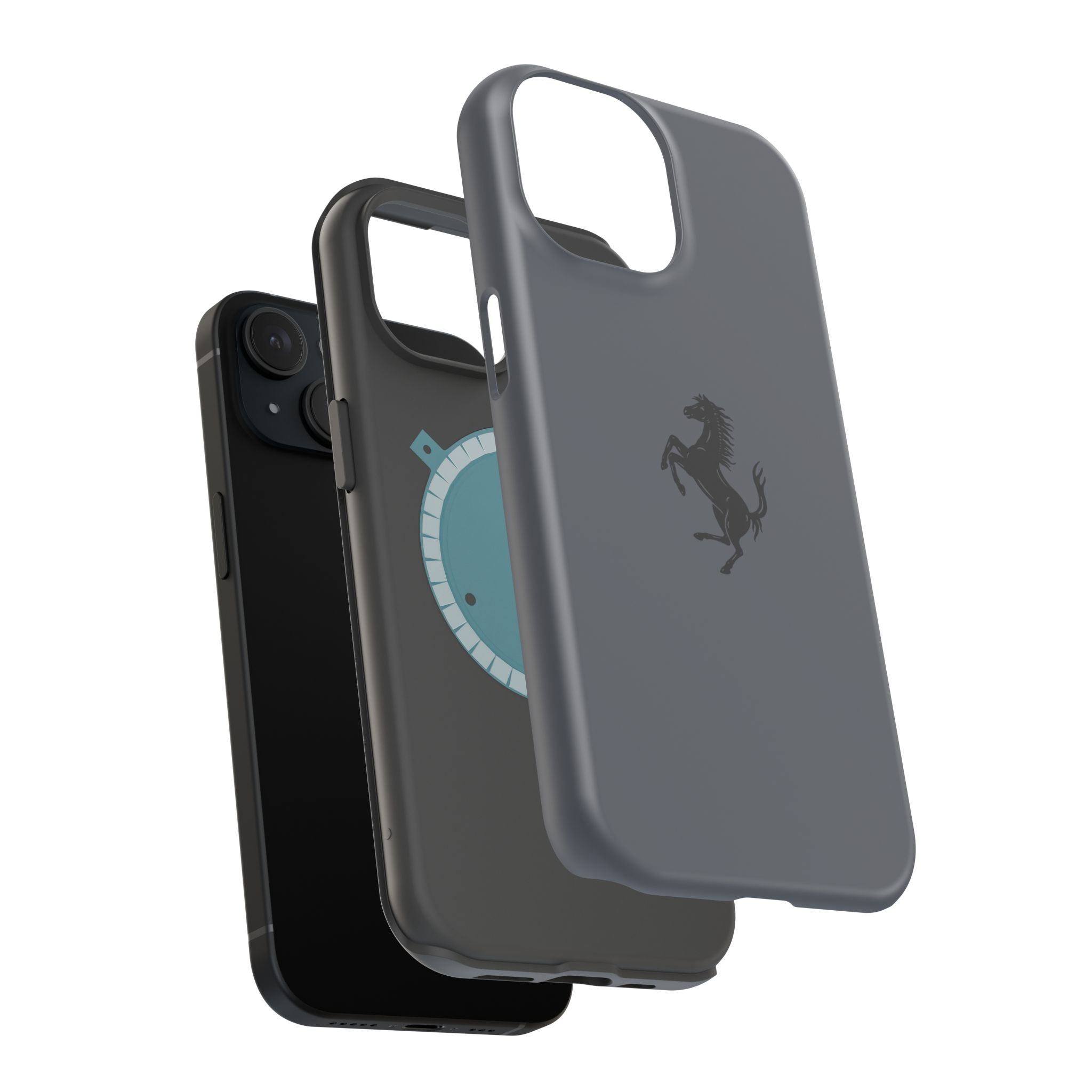 Ferrari horse Grigio silverstone inspired Magnetic Tough Cases