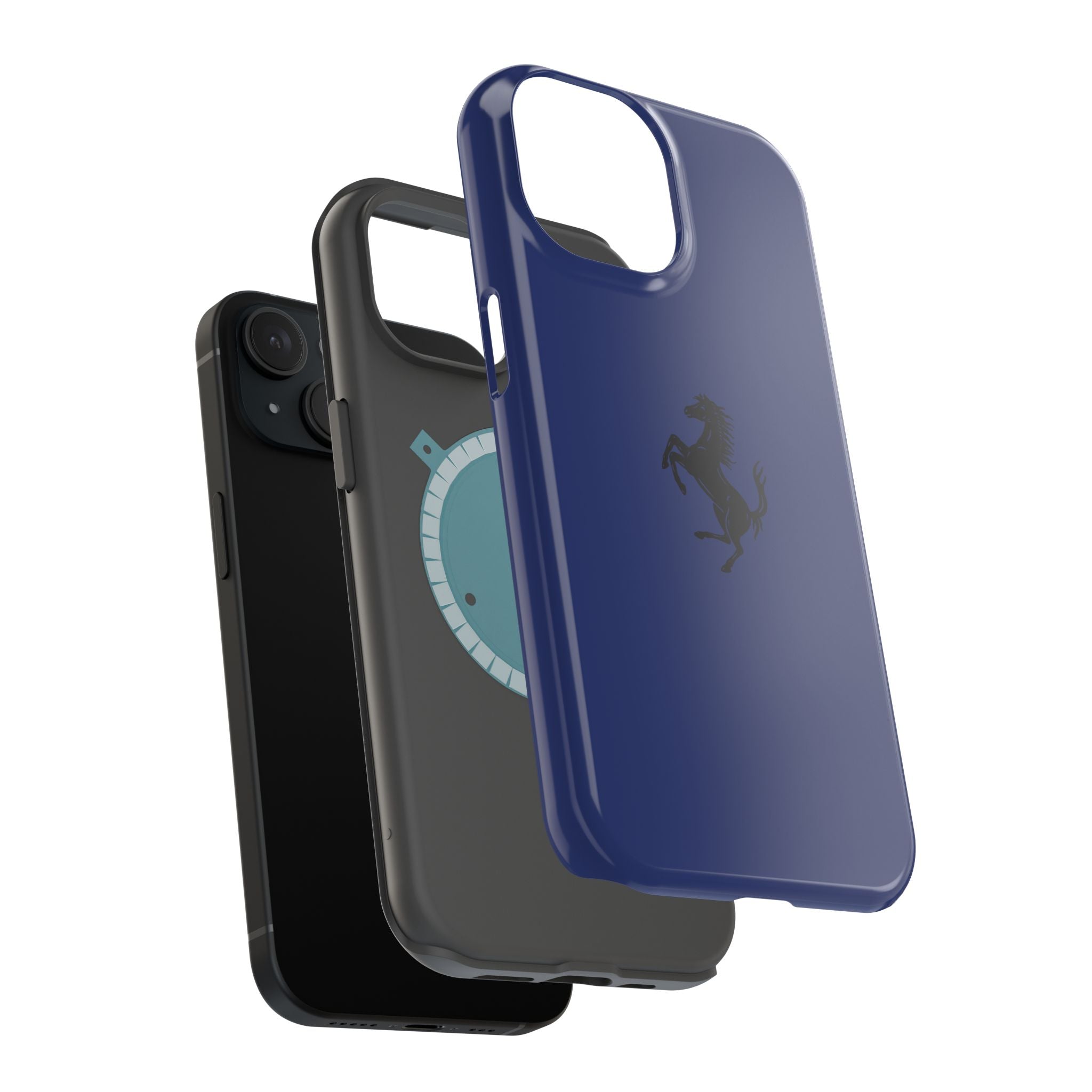 Ferrari horse blu pozzi inspired Magnetic Tough Cases