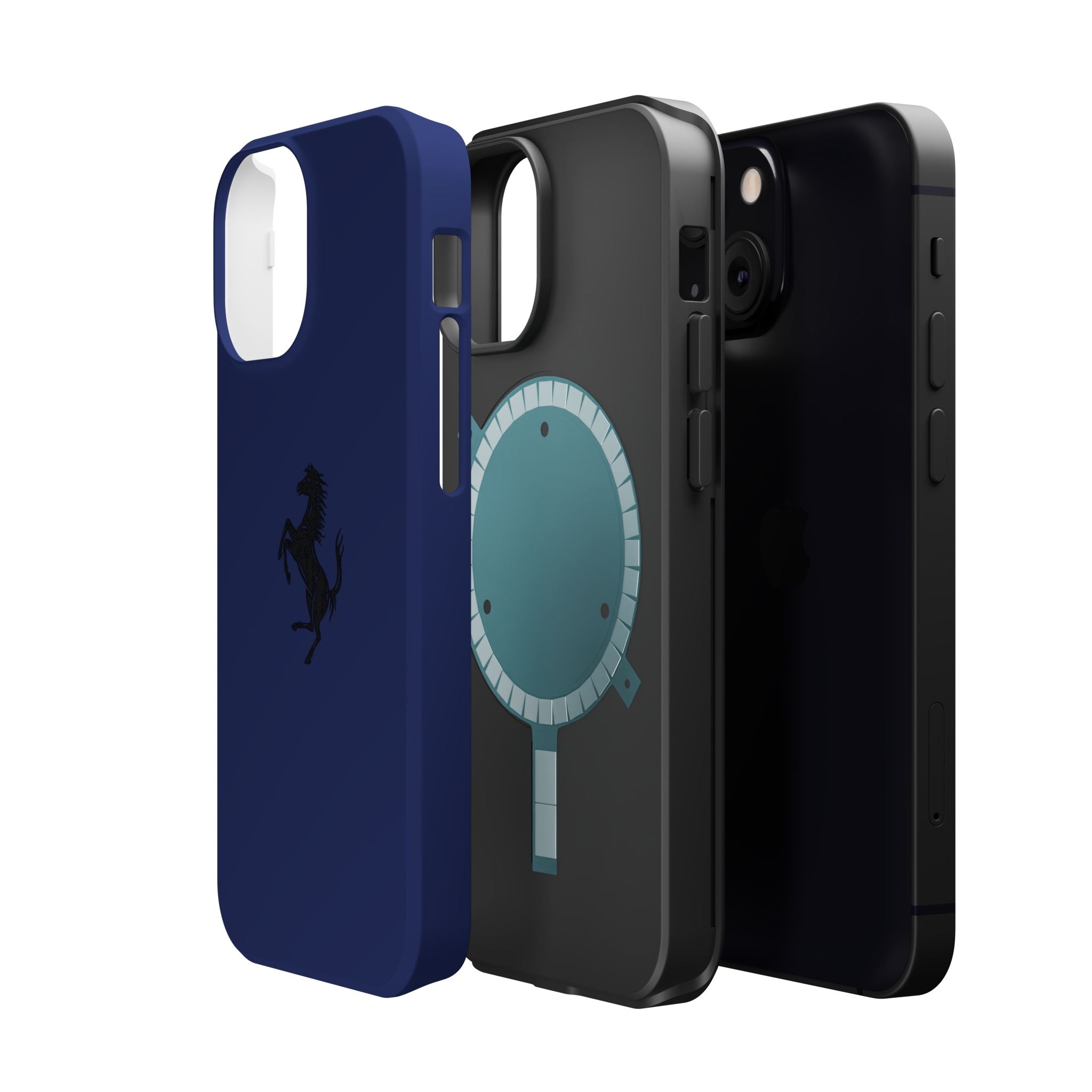 Ferrari horse blu pozzi inspired Magnetic Tough Cases