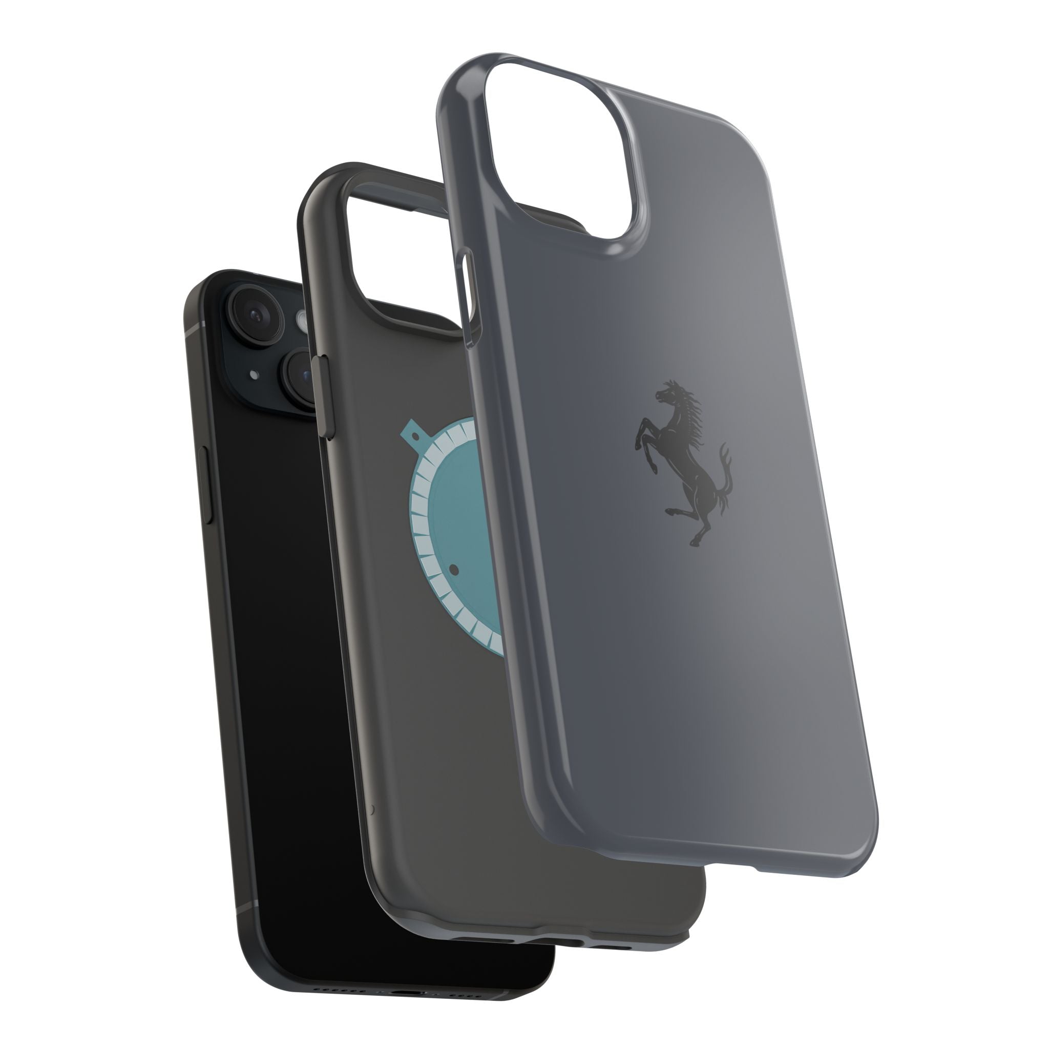 Ferrari horse Grigio silverstone inspired Magnetic Tough Cases